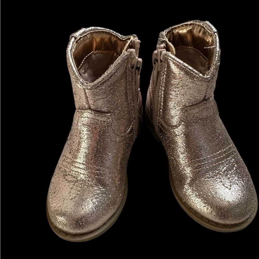 Jumping Beans Shiny Gold Kids Boots
